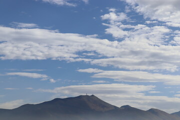 clouds over the mountains