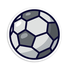 soccer, editable cartoon style sticker vector