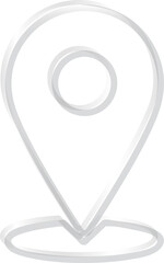Transparent glass texture style icon map location