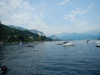 Lago Maggiore Lake Blue Italy alps european