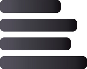 Dark gray gradient style icon diagram bar