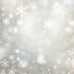 Blurry background of snowflakes with bokeh. Perfect for cards, posters and more.