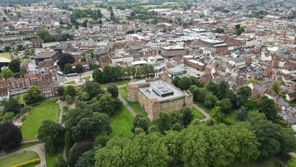 Colchester Castle  Essex UK drone aerial view © Air Video UK 