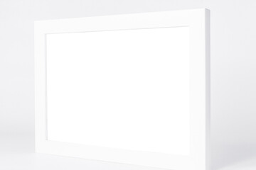 white frame with white background mockup template
