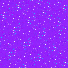 Delicate geometric pattern of white, blue and pink polka dots isolated on a lilac violet background