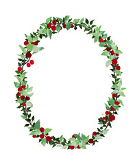 The wreath of red fruits