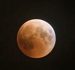 Obraz na płótnie Canvas Blood Moon on Nov 8, 2022.