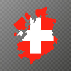 Fribourg map, Cantons of Switzerland. Vector illustration.