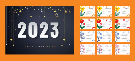 Modern New Year Calendar 2023 Design For Your Business