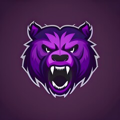 Savage and powerful bear face. Suitable for logo, mascot etc. 