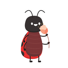 Naklejka premium ladybug vector. ladybug on white background. wallpaper. symbol.