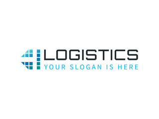 Modern logo design of fast delivery, logistics arrow symbol icon
