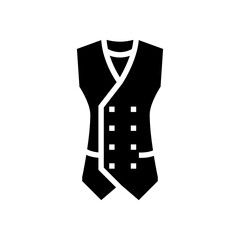 waistcoat outerwear male glyph icon vector. waistcoat outerwear male sign. isolated symbol illustration