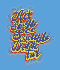 New colorful typography t Shirt design