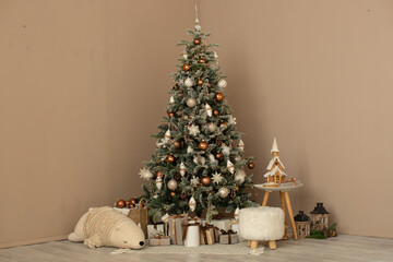 christmas tree and gifts