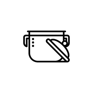 recommend clip art: cooking pot vector icon. bakery icon outline style. perfect use for logo, presentation, website, and more. simple modern icon design line style