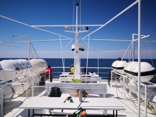Naklejka premium yacht in the sea Sukosan