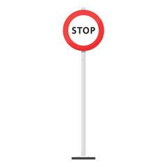 Stop sign vector.  Road sign.
