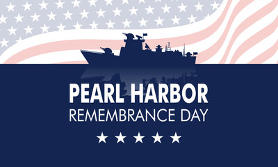 National Pearl Harbor Remembrance Day. December 7. Holiday concept. Template for background, banner, card, poster with text inscription