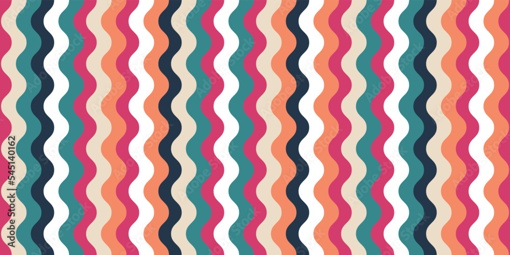 Aufkleber colorful seamless wavy stripes. texture from stripes of different colors, repeating stripes are arra