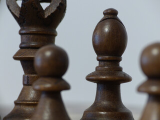 Chess - Strategy and tactics game - Set of pieces and checkerboard (King - Queen - Bishop - Knight - Rook - Pawn)