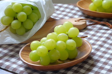 シャインマスカットのテーブルフォト