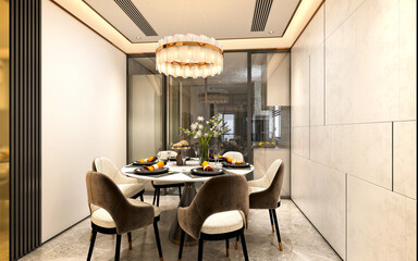 3d render of living room