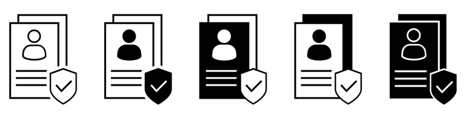 Checkmark icon vector set. confirm terms illustration sign collection. approve symbol. ok logo. approve mark.