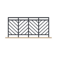 Balcony cartoon vector. Railing vector. Fence vector.