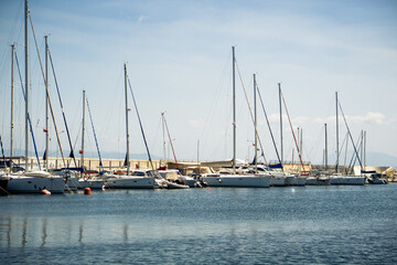 yachts in marina