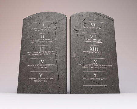 Ten Commandments Stone Tablets