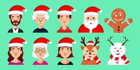 christmas theme family character
