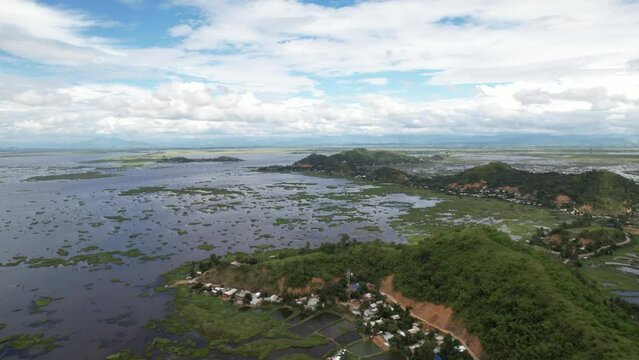 Loktak Lake is a freshwater lake in Northeast India. It is the largest freshwater lake in South Asia along with Manchar Lake in Pakistan.