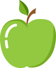 Apple. Vector illustration in a flat style.