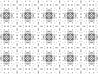 Ornament with elements of black and white colors.