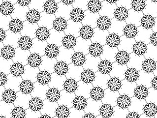 Ornament with elements of black and white colors.