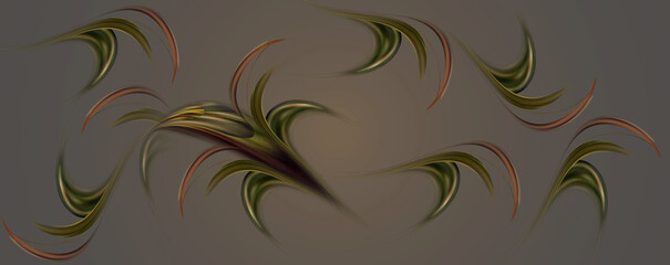 Fototapeta premium Abstract leaves print for fabrics in graphic design
