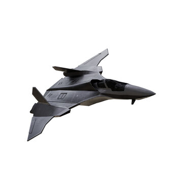 Futuristic Fighter Jet Isolated