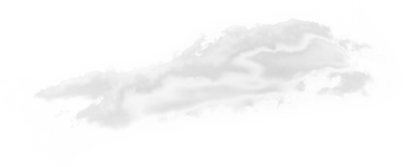 Isolated cutout of a cloud on a transparent background