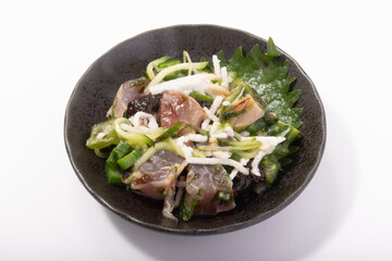 炙りまぐろと長芋の海苔香味和え