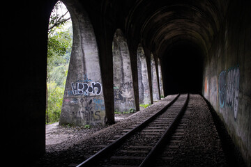 Fototapeta na wymiar Railroad tunnel