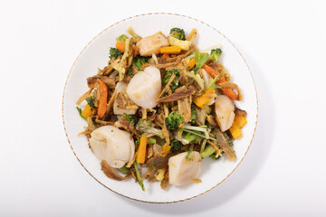 帆立と根菜ローストのサラダ