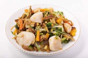 帆立と根菜ローストのサラダ