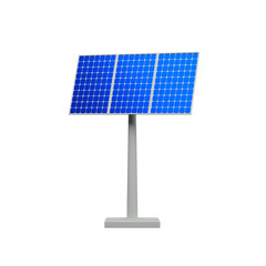 Isolated solar panel. Alternative energy concept. 3D rendering.