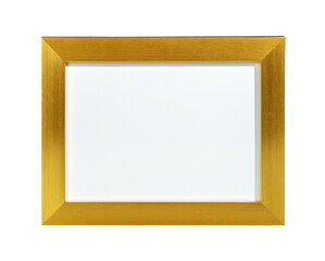 Fototapeta premium Golden frame isolated on white