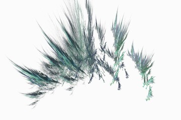 Fototapeta premium grass green white art design graphic illustration fractal colour 