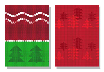 Christmas and New Year holidays season background sale banner template design. Ugly sweater vector illustration. Winter knitted sweater pattern season offer banner.