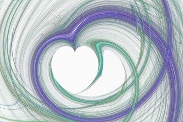 abstract background with circles heart art design graphic illustration fractal 