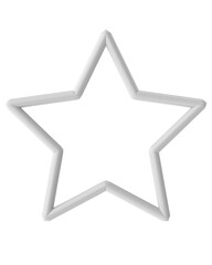 Obraz premium Christmas line art. Christmas star. 3D illustration.