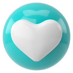 Like icon. 3D icon. 3D illustration.